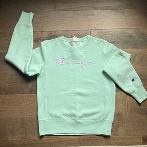 Champion Mint Green Crewneck Sweatshirt